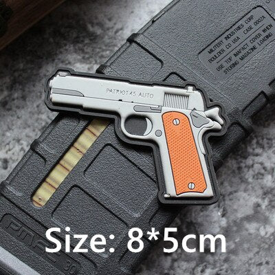 Military Tactical 'M1911 Pistol Gun' PVC Rubber Velcro Patch