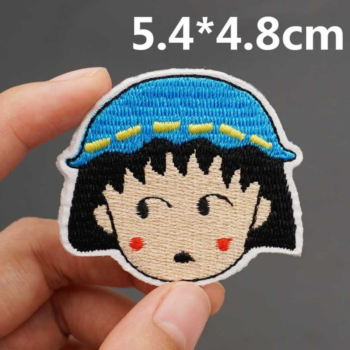 Chibi Maruko-chan 'Momoko Sakura | Blue Hat' Embroidered Patch