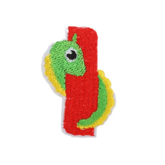 Cute Animal 'Letter I | Inchworm' Embroidered Patch