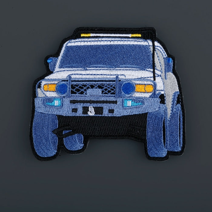 Off-Road Vehicles 'Land Cruiser | Gray And White' Embroidered Velcro Patch