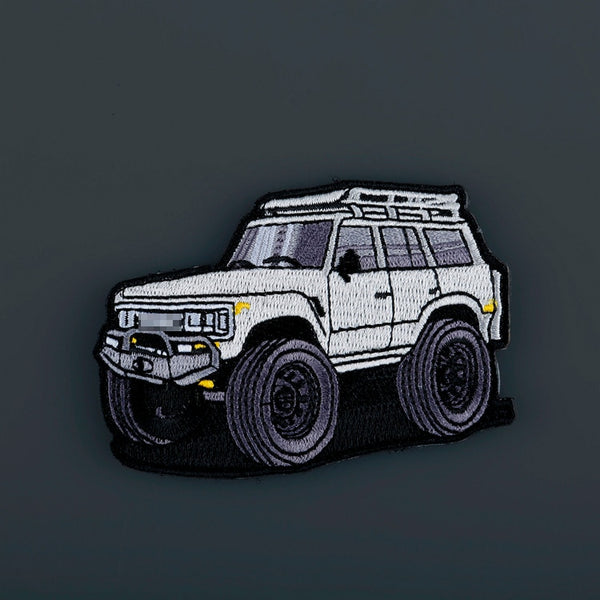 Off-Road Vehicles 'Land Cruiser | Gray' Embroidered Velcro Patch