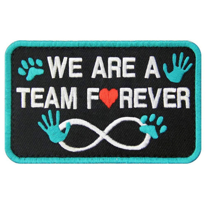 We Are A Team Forever 'Infinity Logo' Embroidered Velcro Patch