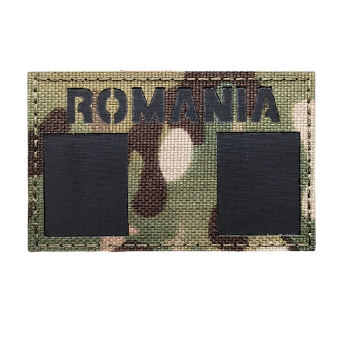 Military Tactical 'Romania Flag | Reflective' Embroidered Velcro Patch