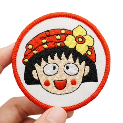 Chibi Maruko-chan 'Momoko Sakura | Surprised | Round' Embroidered Patch