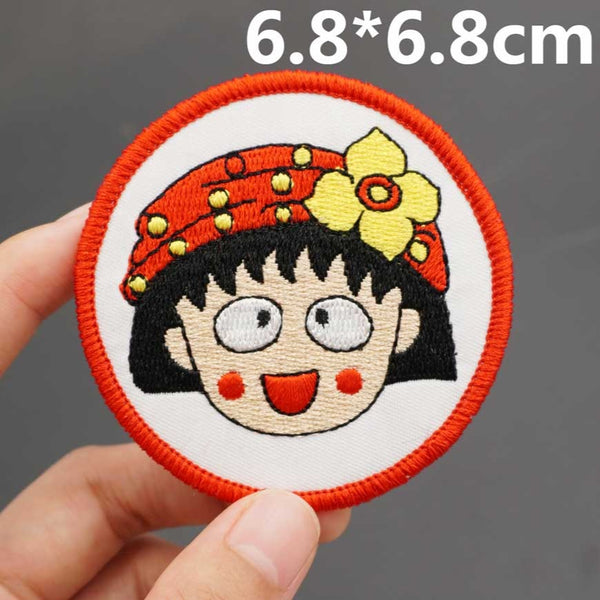 Chibi Maruko-chan 'Momoko Sakura | Surprised | Round' Embroidered Patch