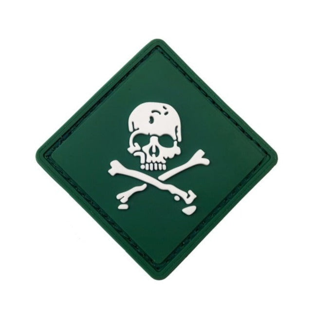 Skull 'Crossbones' PVC Rubber Velcro Patch