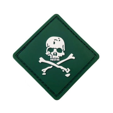 Skull 'Crossbones' PVC Rubber Velcro Patch