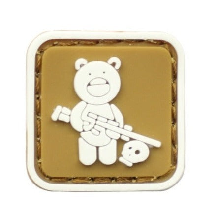 Cool 'Tactical Bear And Skull | Mini' PVC Rubber Velcro Patch