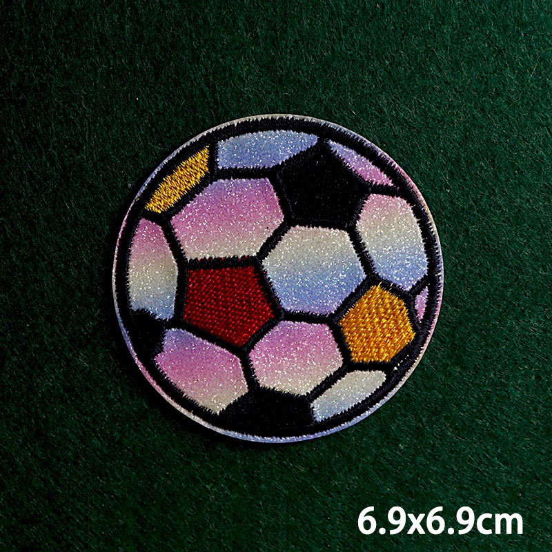 Multi-Color 'Soccer Ball' Embroidered Patch