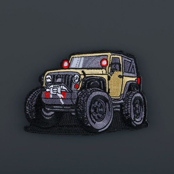 Off-Road Vehicles 'Jeep Wrangler' Embroidered Velcro Patch