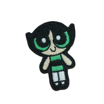 The Powerpuff Girls 'Buttercup | Short Flip Black Hair' Embroidered Patch