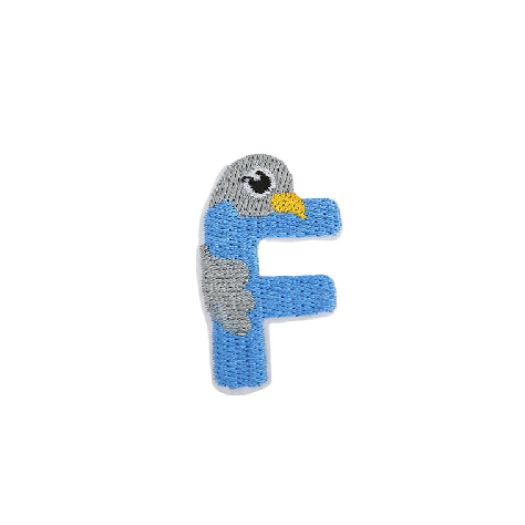 Cute Animal 'Letter F | Flamingo' Embroidered Patch