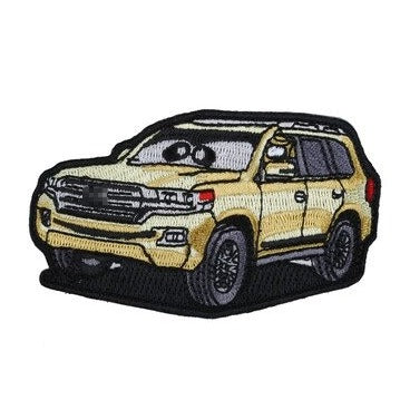 Off-Road Vehicles 'Land Cruiser | Yellow' Embroidered Velcro Patch