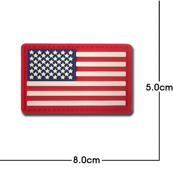 American Flag '1.0' PVC Rubber Velcro Patch