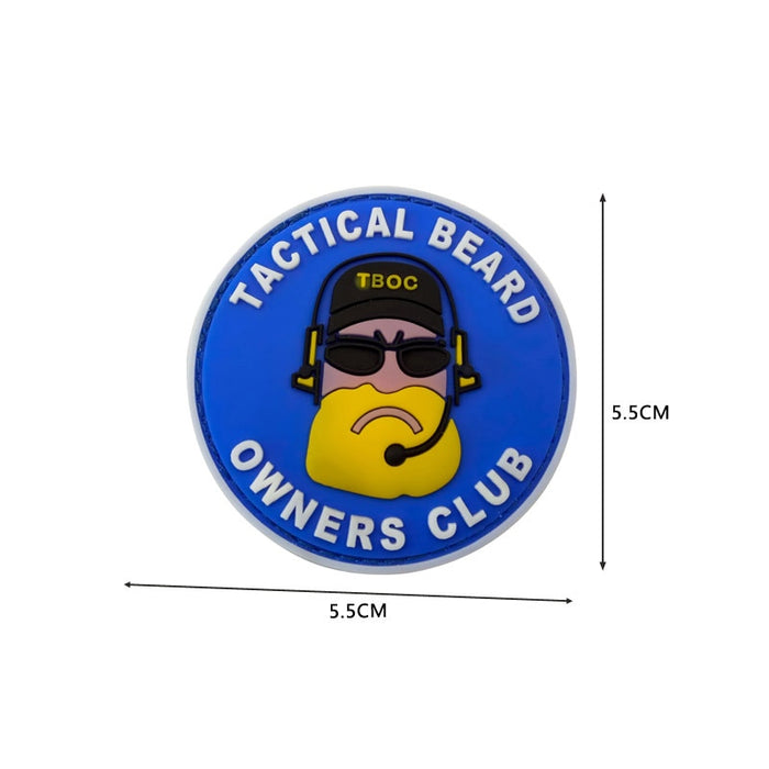 Military Tactical 'Tactical Beard Owners Club | Logo' PVC Rubber Velcro Patch