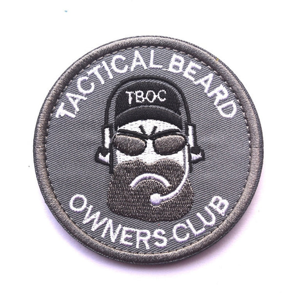 Military Tactical 'Tactical Beard Owners Club | Logo' Embroidered Velcro Patch