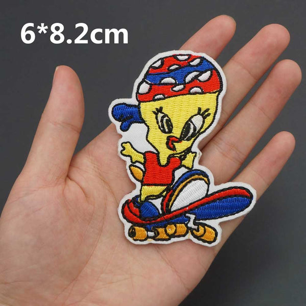 Tweety Bird 'Skateboarding' Embroidered Patch