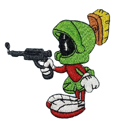 Looney Tunes 3" 'Marvin the Martian | Pointing Gun' Embroidered Patch Set