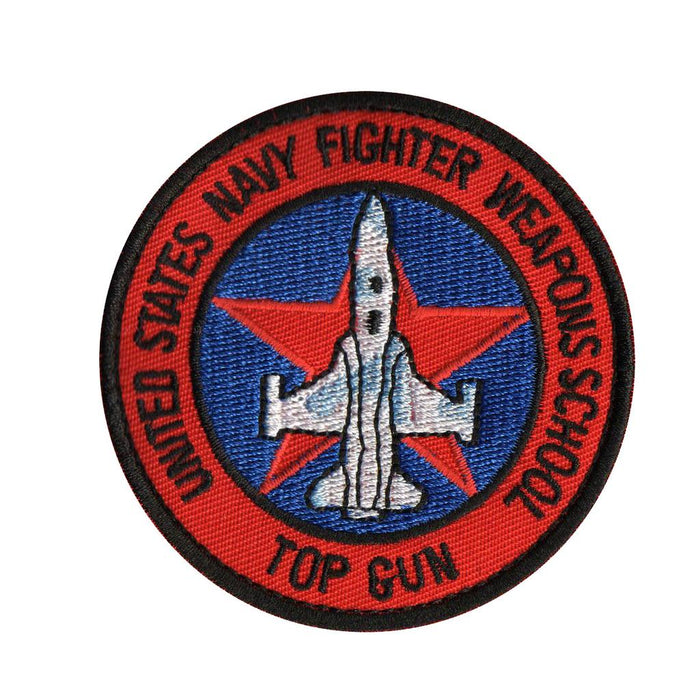 Top Gun 'Navy Fighter Weapons School' Embroidered Velcro Patch — Little ...