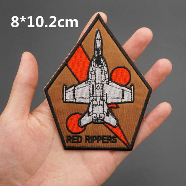 Military Tactical 'Red Rippers' Embroidered Patch