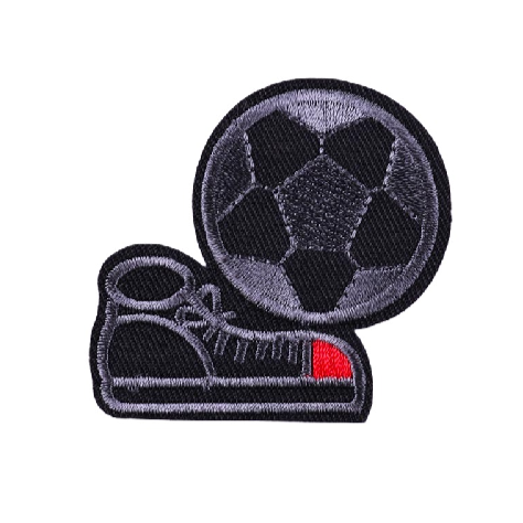 Football 'Shoes And Ball' Embroidered Patch