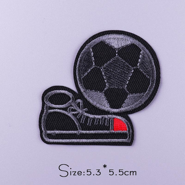 Football 'Shoes And Ball' Embroidered Patch