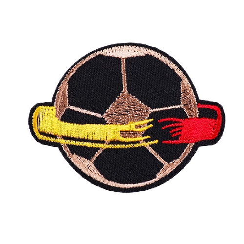 Soccer Ball 'Dual Ring Scarf' Embroidered Patch