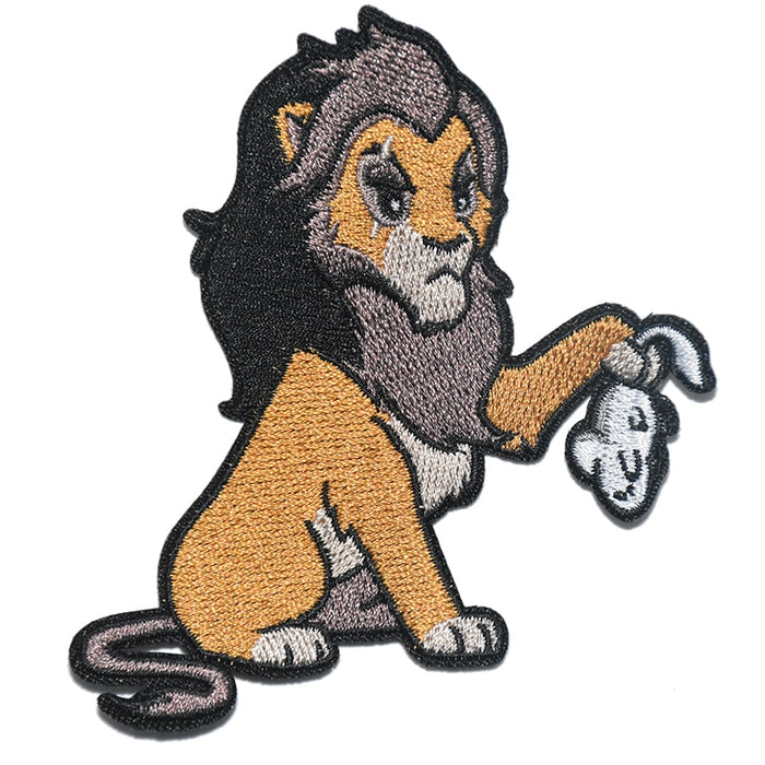 The Lion King 4" 'Simba Holding Nobi' Embroidered Patch Set