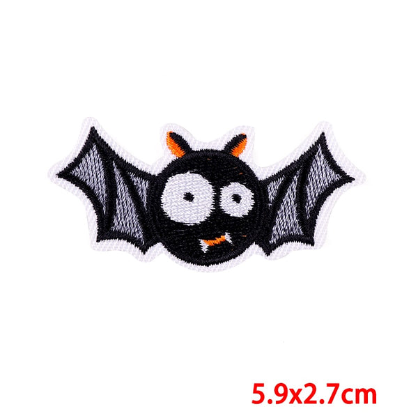 Halloween 'Black Bat | Flying' Embroidered Patch