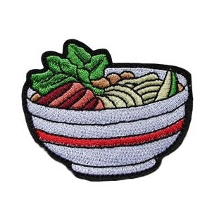 Food 'Ramen Noodle Bowl' Embroidered Velcro Patch