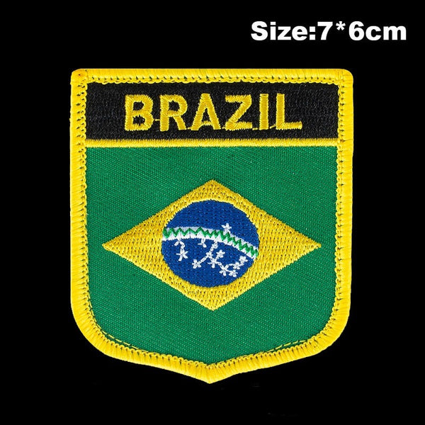 Brazil Flag '1.0' Embroidered Velcro Patch