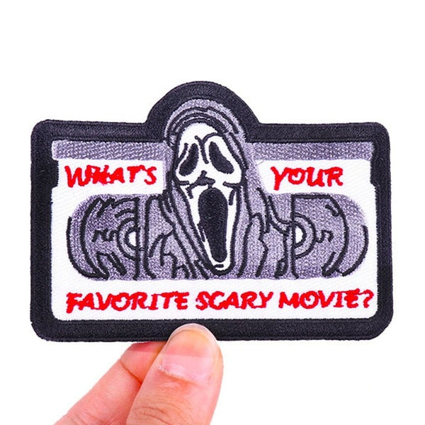 Ghost Face 'What's Your Favorite Scary Movie?' Embroidered Patch