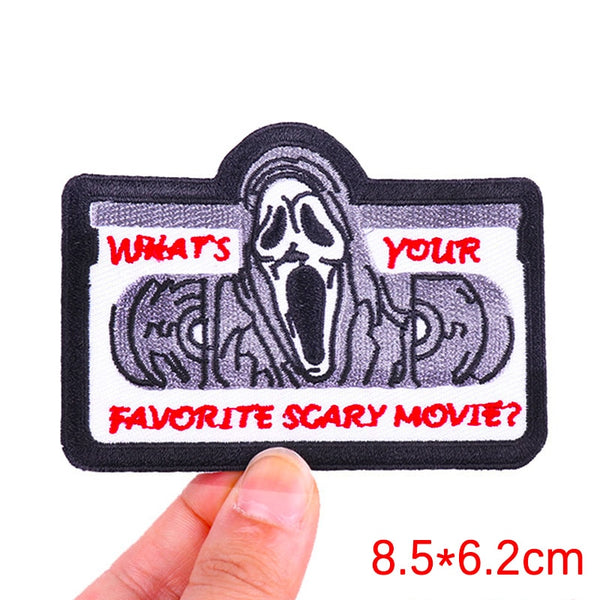 Ghost Face 'What's Your Favorite Scary Movie?' Embroidered Patch