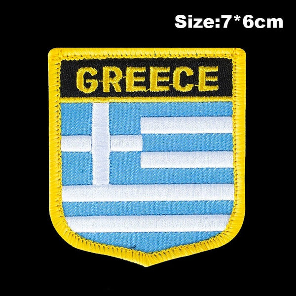 Greece Flag '1.0' Embroidered Velcro Patch