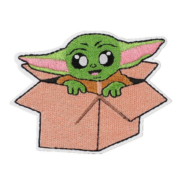 Star Wars 'Baby Yoda | Coming Out of Box' Embroidered Patch