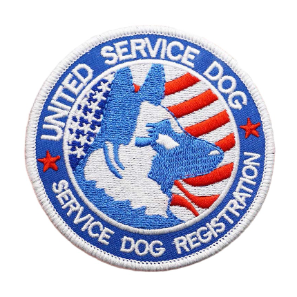 Emblem 'United Service Dog' Embroidered Velcro Patch