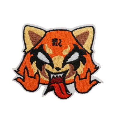 Aggretsuko Embroidered Patches