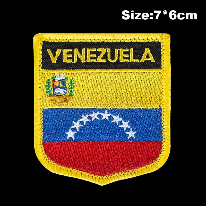 Venezuela Flag 'Coat of Arms' Embroidered Velcro Patch