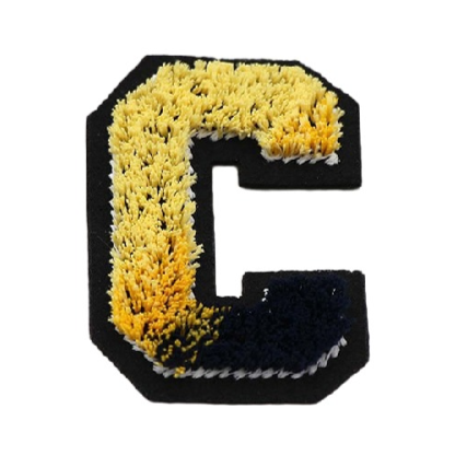 Tricolor 'Letter C' Embroidered Patch