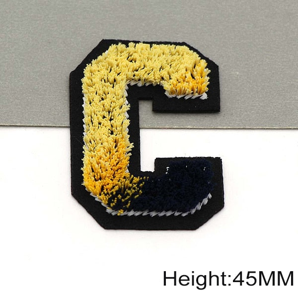 Tricolor 'Letter C' Embroidered Patch