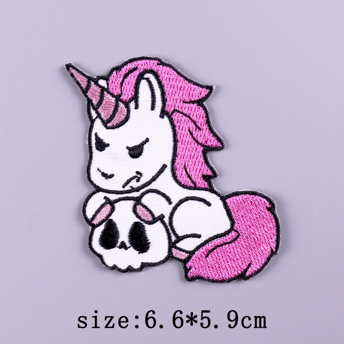 Cute 'Unicorn | Skull' Embroidered Patch