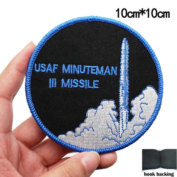 Military Tactical 'USAF Minuteman III Missile' Embroidered Velcro Patch