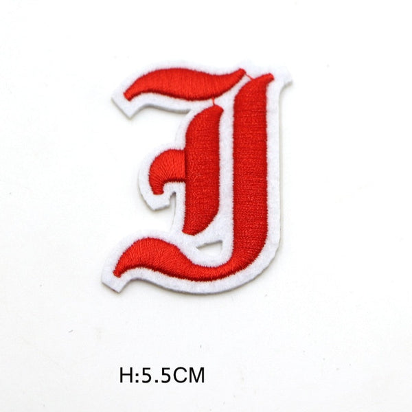 Gothic Font 'Letter I' Embroidered Patch