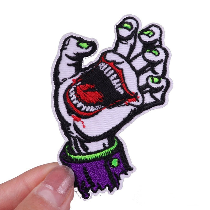 Horror 'Laughing Hand' Embroidered Patch