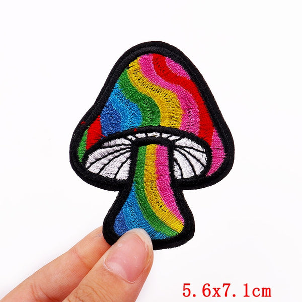 Cute 'Colorful Mushroom' Embroidered Patch