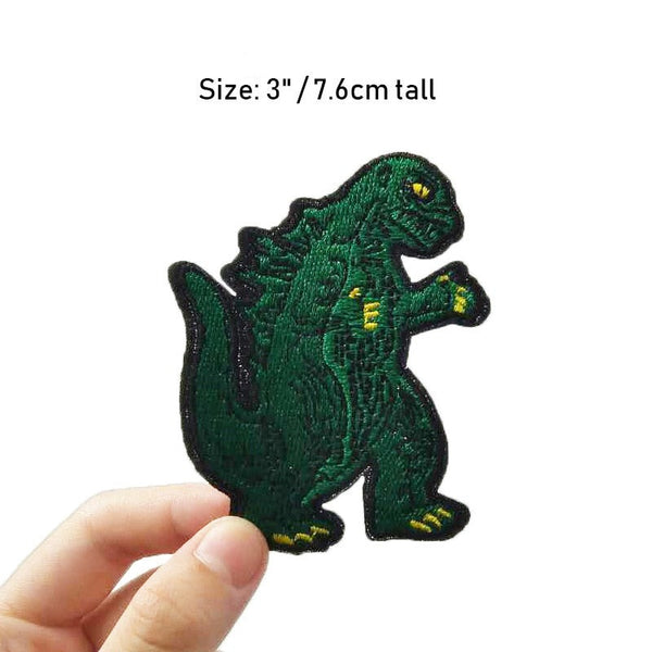 Green Godzilla 'Walking' Embroidered Patch