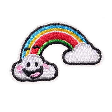 Cute Rainbow 'Happy Cloud' Embroidered Patch