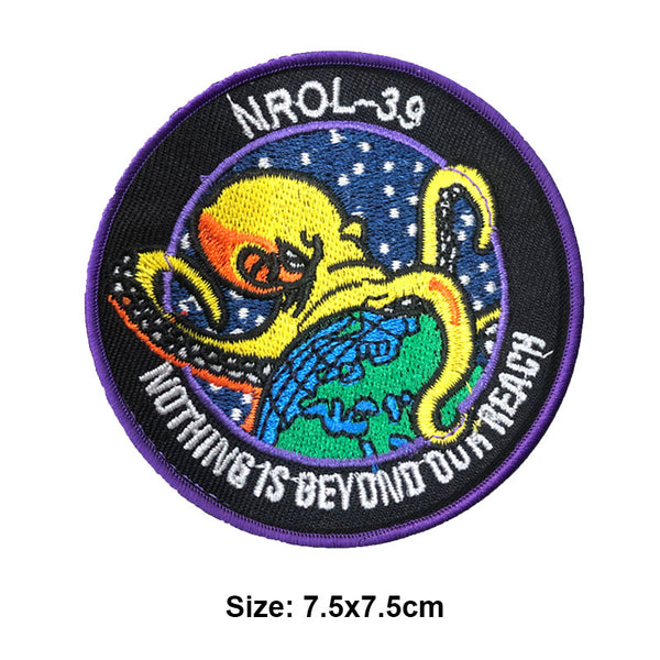 'Nothing Is Beyond Our Reach | NROL-39 Logo' Embroidered Patch