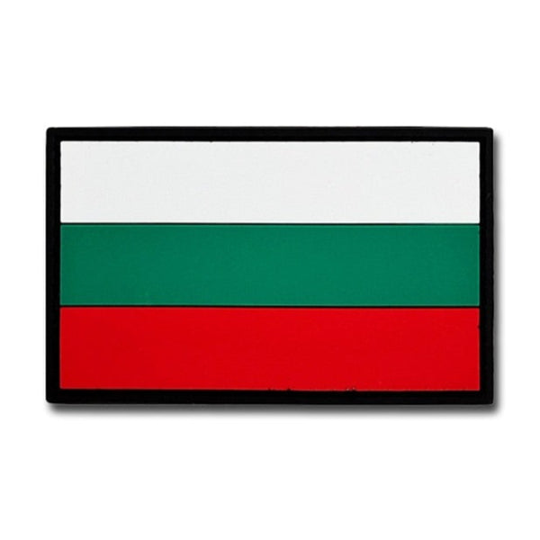 Bulgaria Flag PVC Rubber Velcro Patch