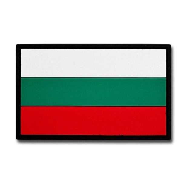 Bulgaria Flag PVC Rubber Velcro Patch